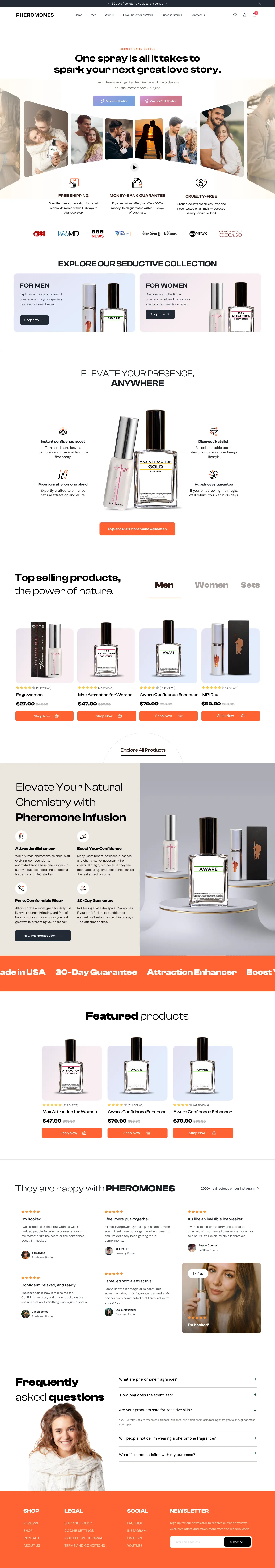 The redesigned Pheromones storefront