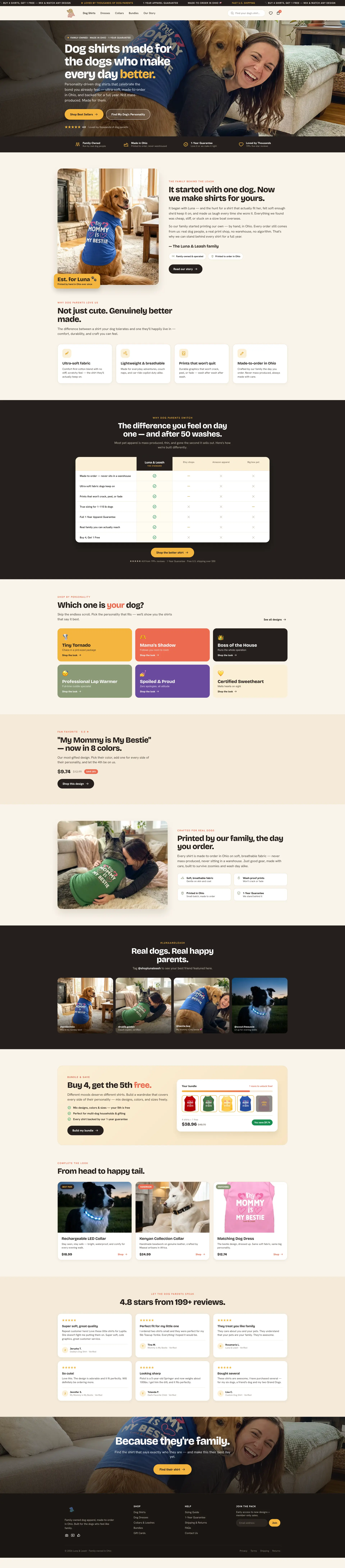 A Shopify homepage after a Convertica redesign